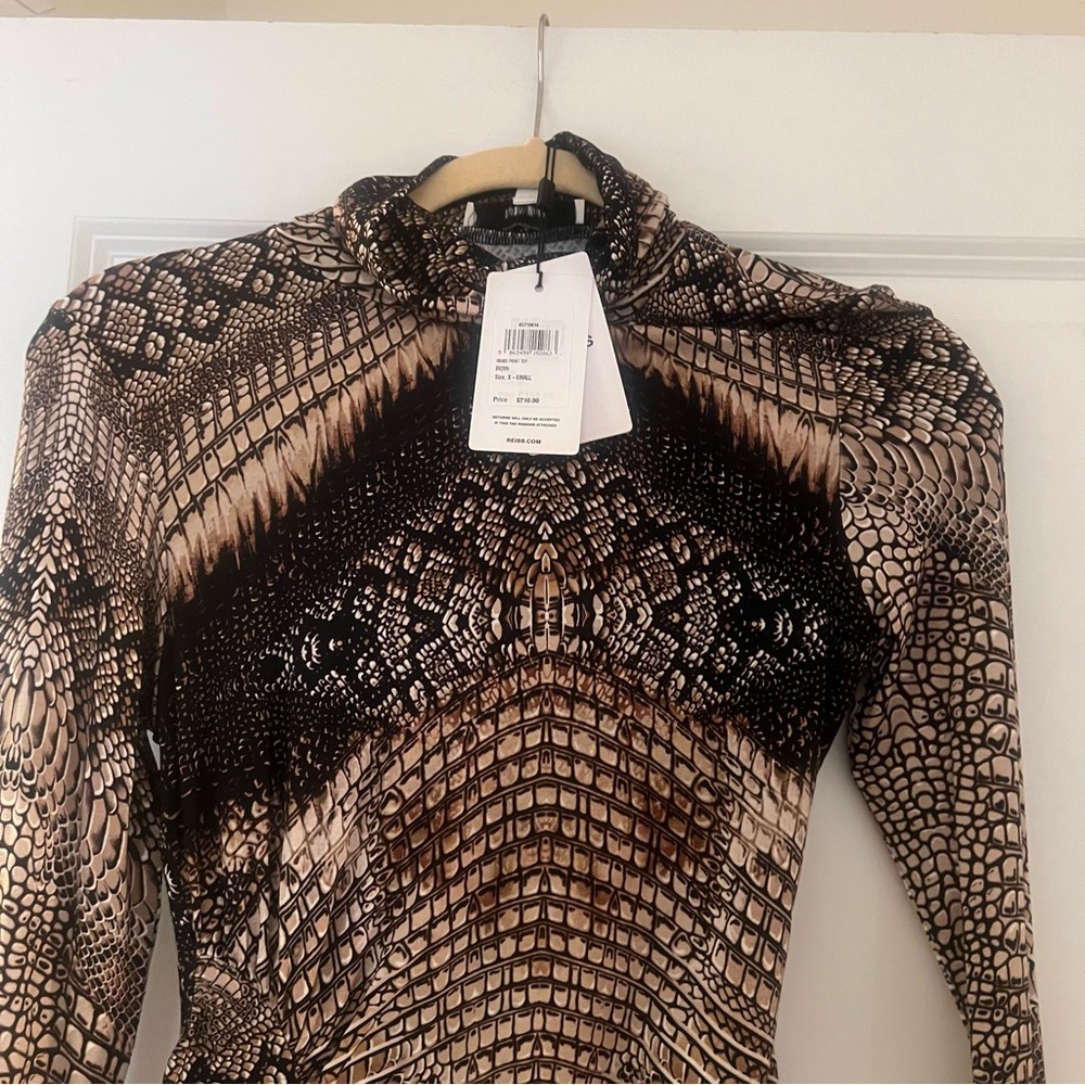 Snake Print Long Sleeve Top - Picture 3 of 6